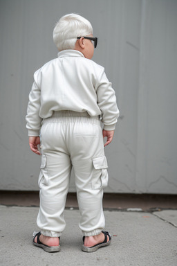 Ecuadorian infant boy with  white hair