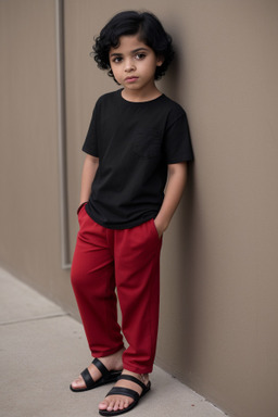 Hispanic child boy with  black hair