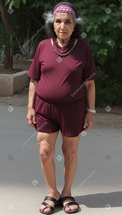 Moroccan elderly female with  black hair