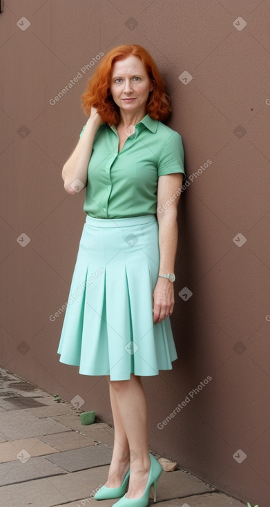 South african middle-aged female with  ginger hair