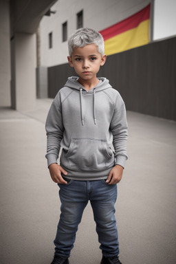 Spanish child boy with  gray hair