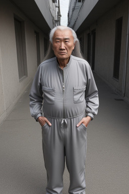 Mongolian elderly male with  gray hair