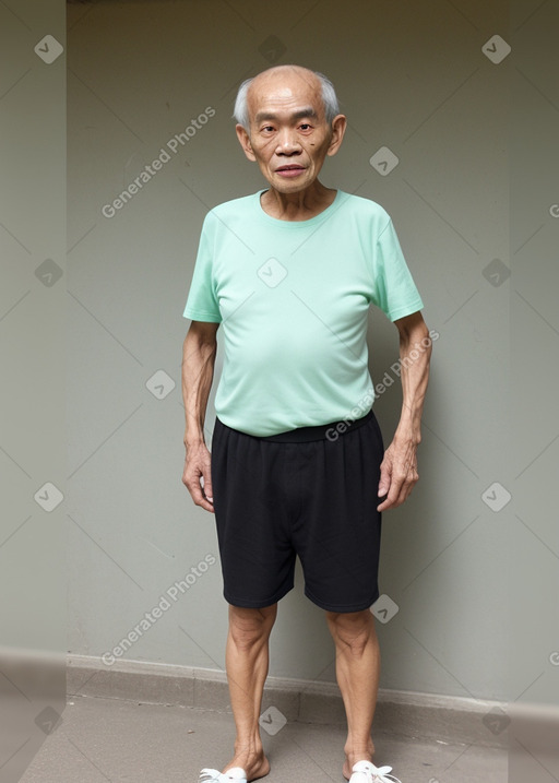 Thai elderly male with  black hair