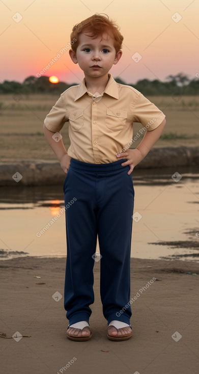 Paraguayan infant boy with  ginger hair