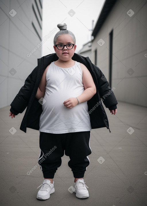 Swiss child girl with  white hair