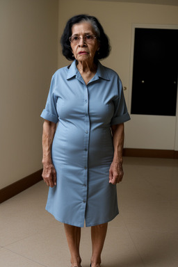 Puerto rican elderly female with  black hair