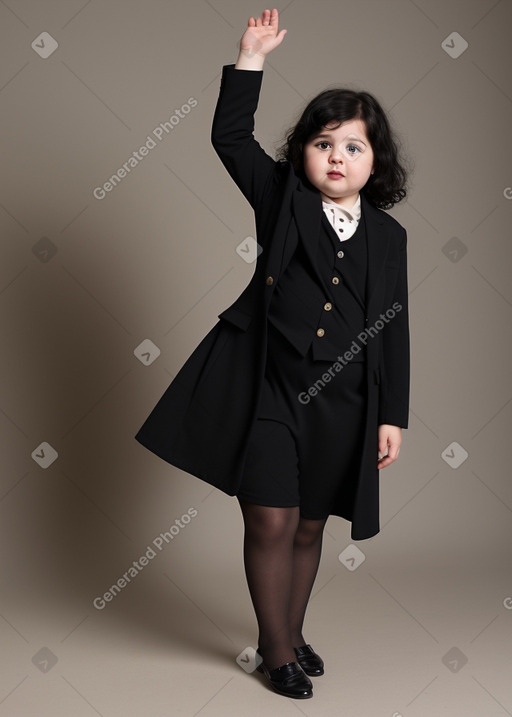 Lebanese infant girl with  black hair