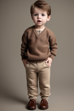 American infant boy with  brown hair