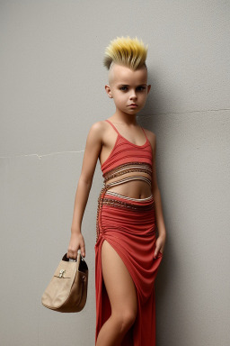 Paraguayan child girl with  blonde hair