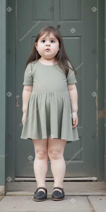 Uruguayan infant girl with  gray hair