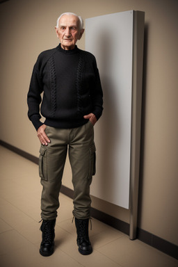 Albanian elderly male with  black hair