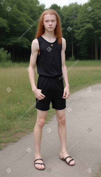 Latvian teenager boy with  ginger hair