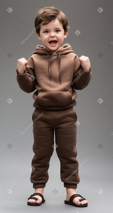 New zealand infant boy with  brown hair