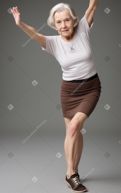 Dutch elderly female with  brown hair