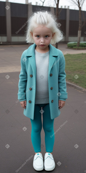 South african child girl with  white hair