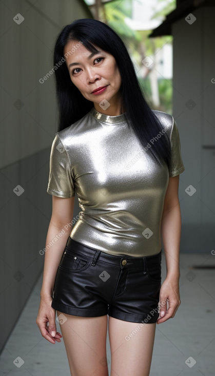 Thai 45 years female with  black hair