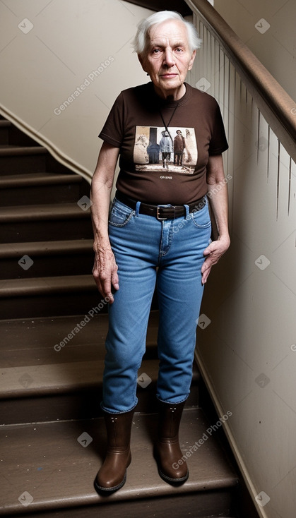 Dutch elderly non-binary with  brown hair