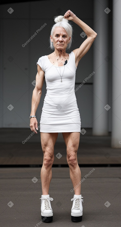 Norwegian 45 years female with  white hair