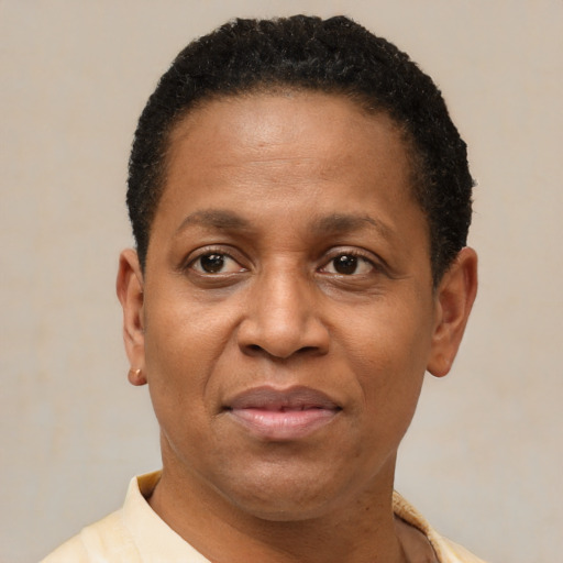 Joyful latino adult male with short  brown hair and brown eyes