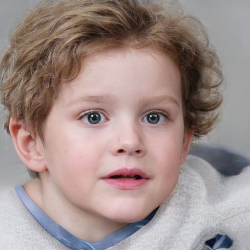 Neutral white child female with medium  brown hair and blue eyes