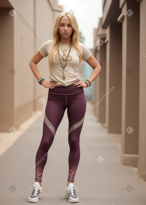 Malian adult female with  blonde hair