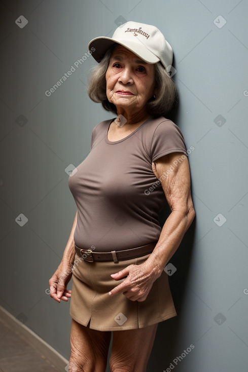 Colombian elderly female with  brown hair