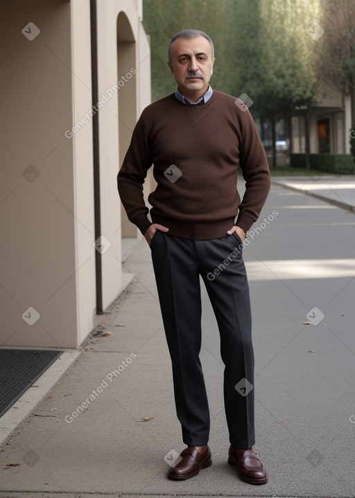 Turkish 45 years male with  brown hair