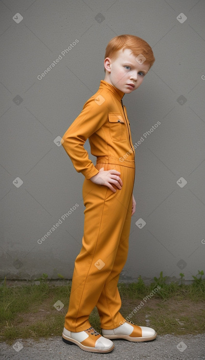 Estonian child boy with  ginger hair