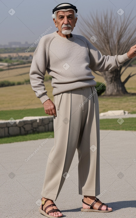 Qatari elderly male with  gray hair