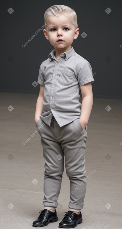 Danish infant boy with  gray hair