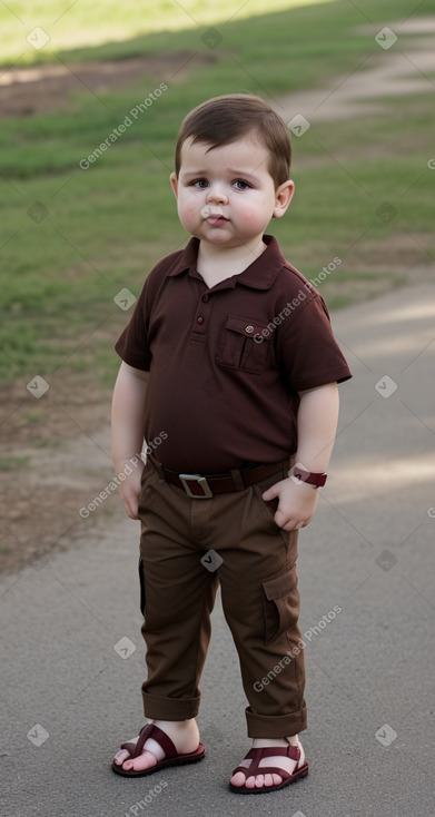 Serbian infant boy with  brown hair