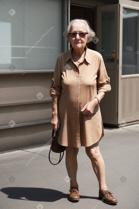 German elderly female with  brown hair