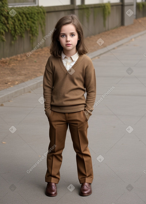 German child female with  brown hair