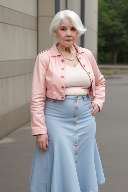 Elderly female with  white hair