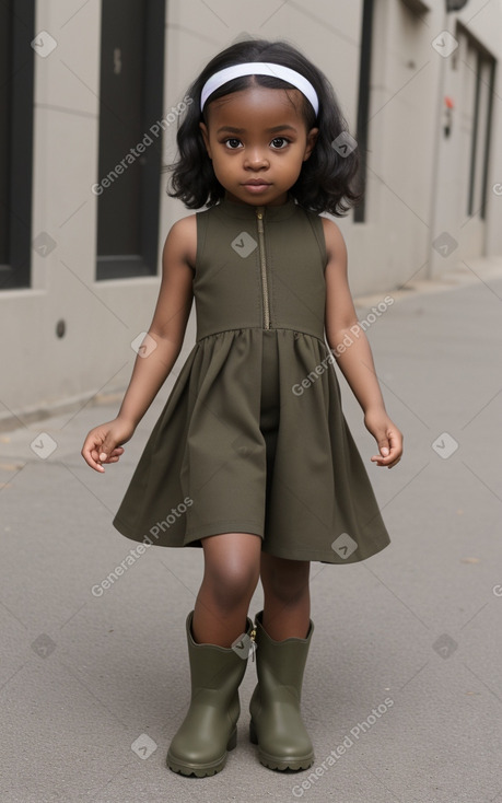 Nigerian infant girl with  black hair