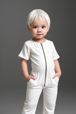 Malaysian infant boy with  white hair