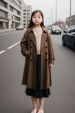 Korean infant girl with  brown hair