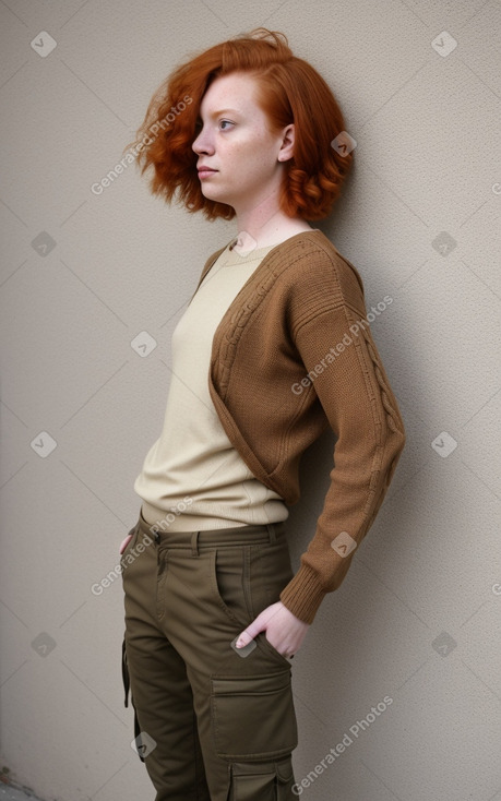 Tunisian adult non-binary with  ginger hair