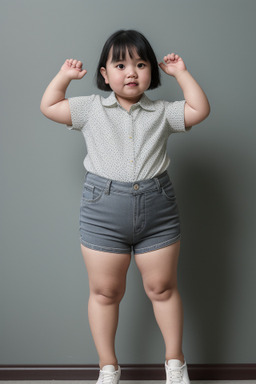 Singaporean infant girl with  gray hair