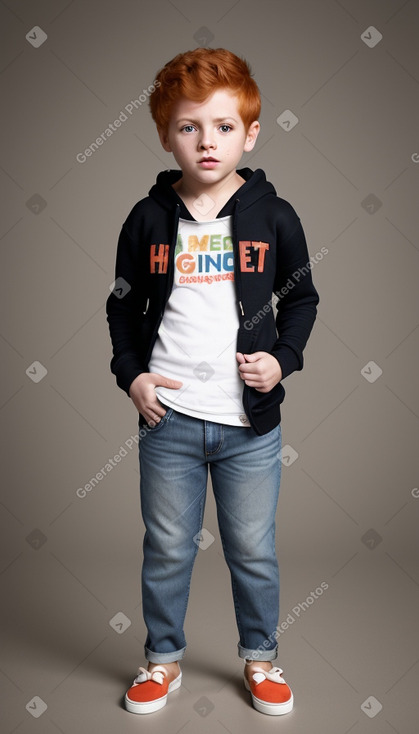 Hispanic child boy with  ginger hair