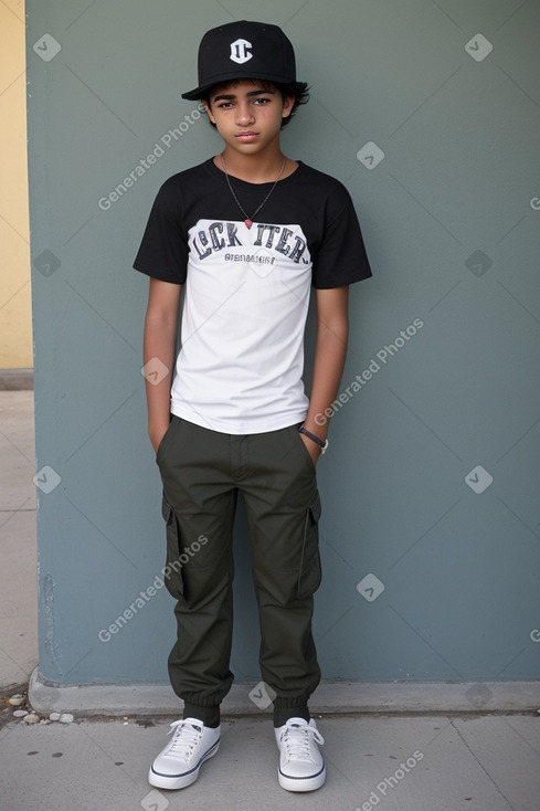 Cuban teenager boy with  black hair