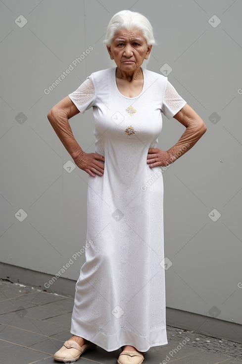 Uzbek elderly female with  white hair