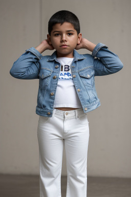 Honduran child boy with  white hair