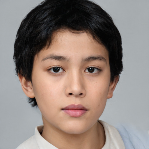 Neutral white young-adult female with short  brown hair and brown eyes