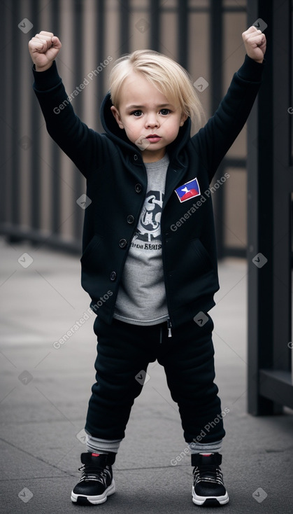 Chilean infant boy with  blonde hair