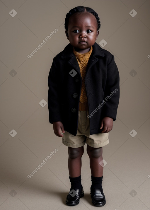 Ugandan infant boy with  black hair