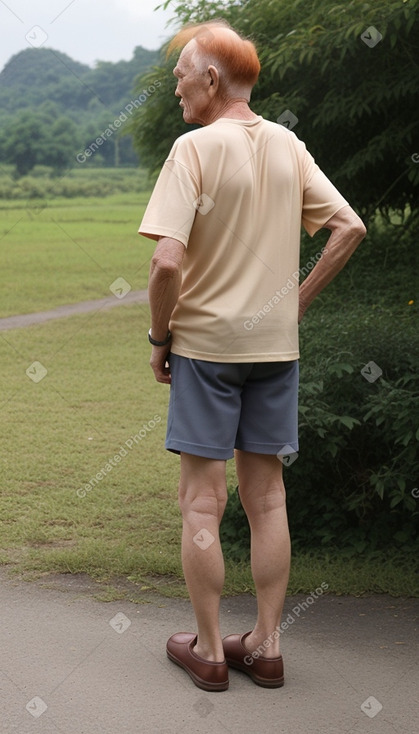 Vietnamese elderly male with  ginger hair