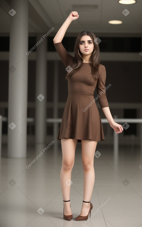 Kuwaiti young adult female with  brown hair