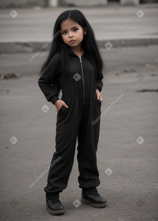 Bolivian child female with  black hair