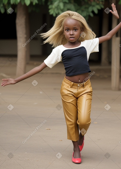 Kenyan child girl with  blonde hair